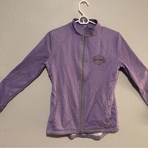 Polyester Harley Davidson womens small purple windbreaker Light Jacket/sweater